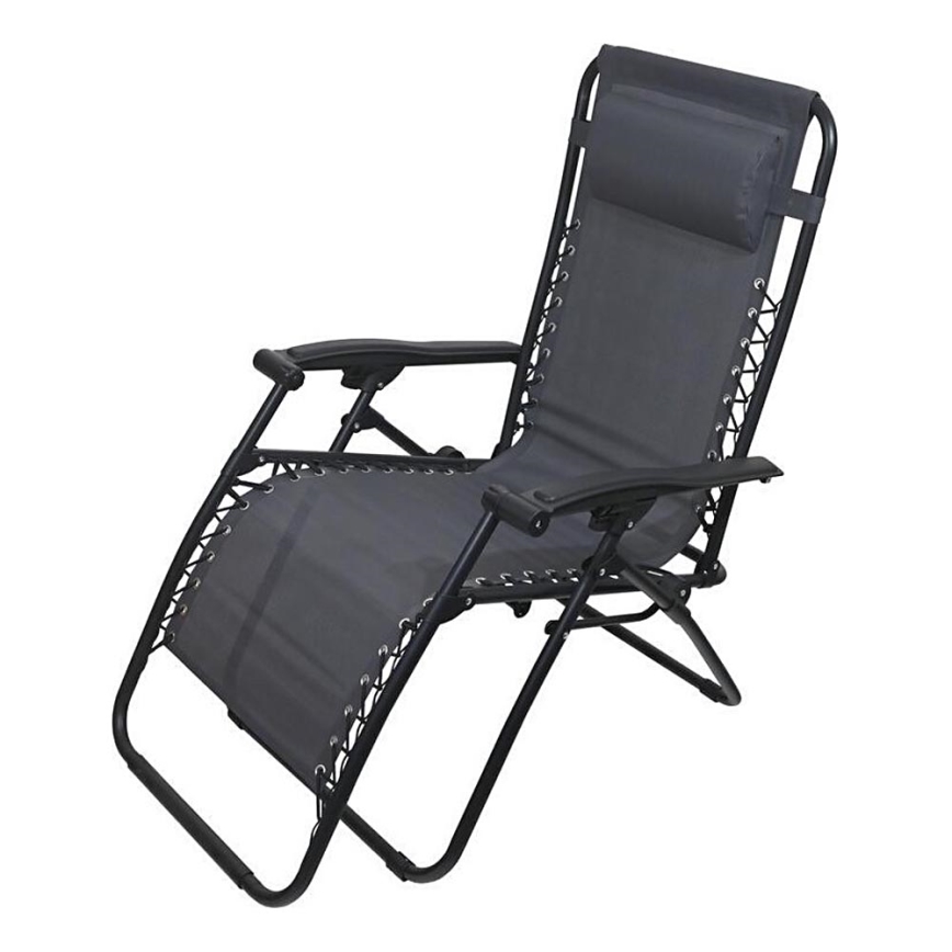 Silla plegable ajustable gris