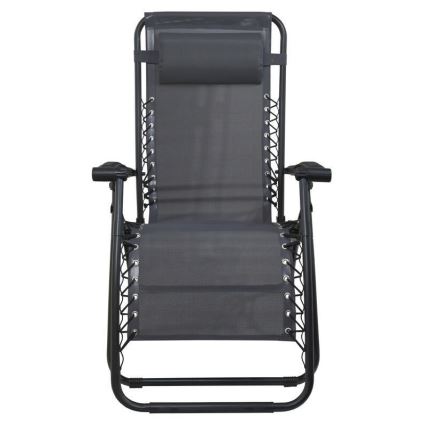 Silla plegable ajustable gris