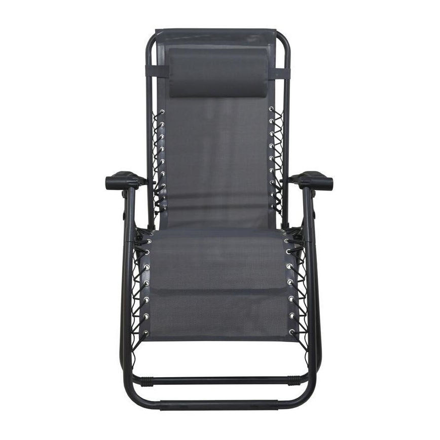 Silla plegable ajustable gris