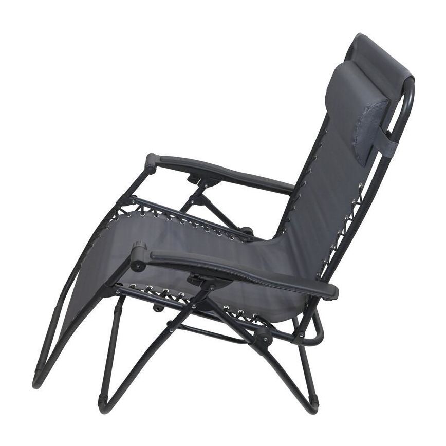Silla plegable ajustable gris