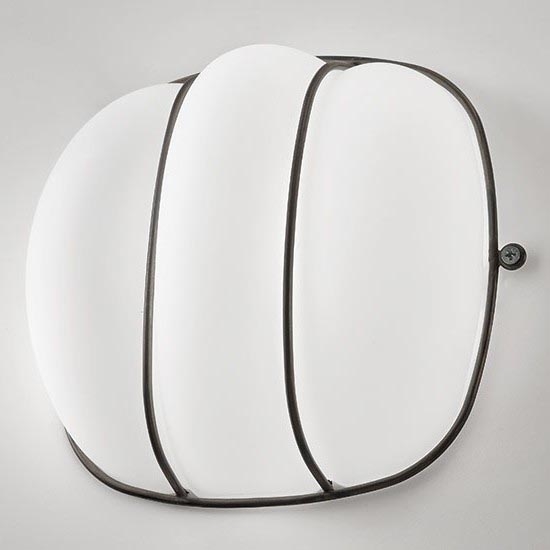 SIRU - Aplique CAGE 1xGX53/10W/230V 20 cm negro/blanco Vidrio veneciano