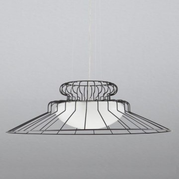 SIRU - Lámpara colgante SUNRISE 1xGX53/10W/230V marrón/blanco Vidrio veneciano