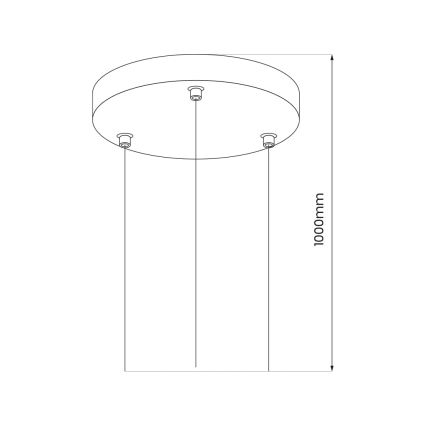 Sistema de suspensión para luces MAQ 18W/24W/50W 1m negro