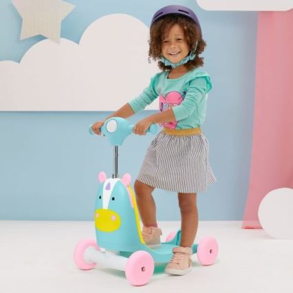 Skip Hop - Bicicleta de empuje 3en1 ZOO unicornio 3xAAA