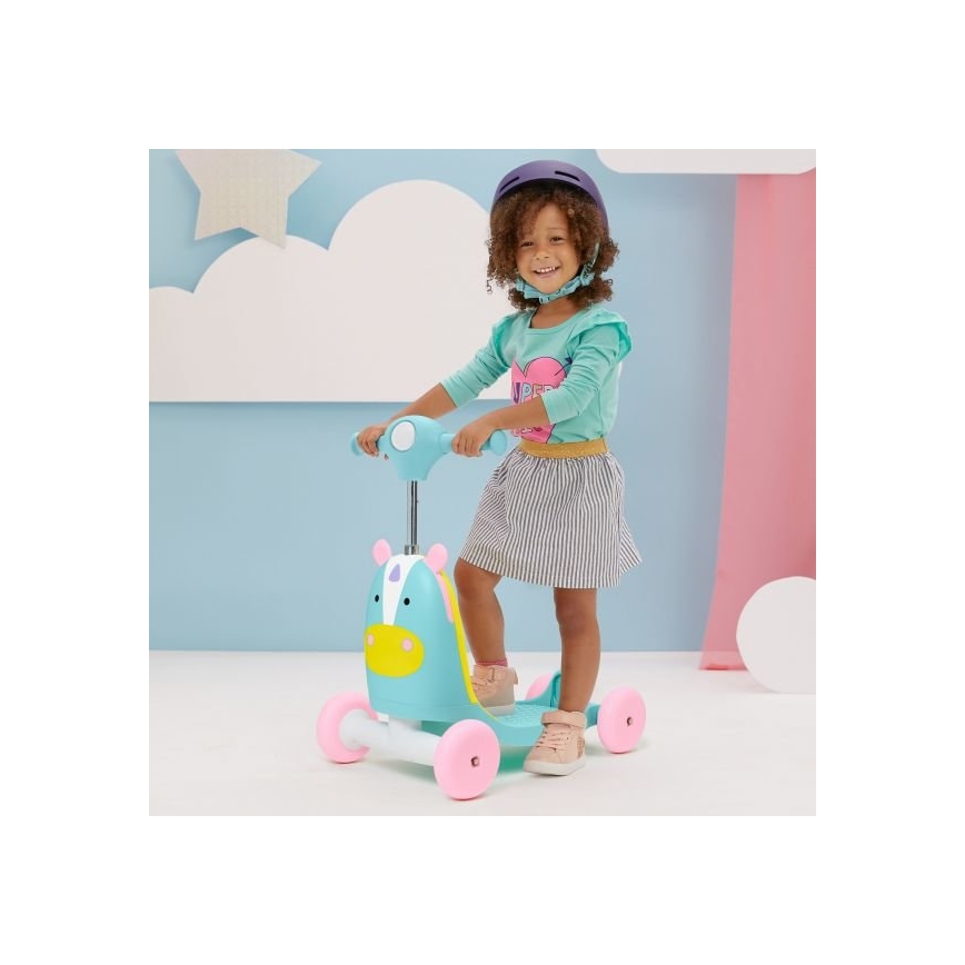 Skip Hop - Bicicleta de empuje 3en1 ZOO unicornio 3xAAA