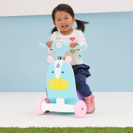Skip Hop - Bicicleta de empuje 3en1 ZOO unicornio 3xAAA