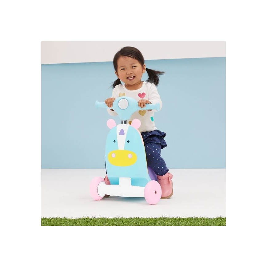 Skip Hop - Bicicleta de empuje 3en1 ZOO unicornio 3xAAA