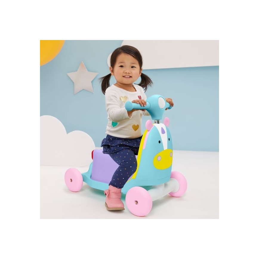 Skip Hop - Bicicleta de empuje 3en1 ZOO unicornio 3xAAA