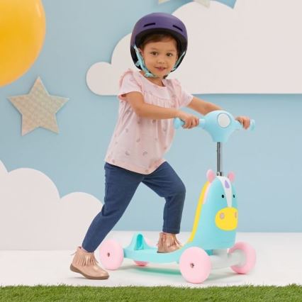 Skip Hop - Bicicleta de empuje 3en1 ZOO unicornio 3xAAA