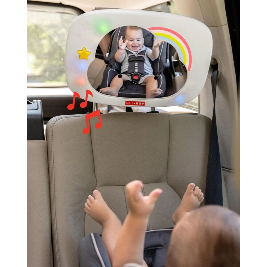 Skip Hop - Espejo retrovisor infantil para coche LINING CLOUD 3xAA