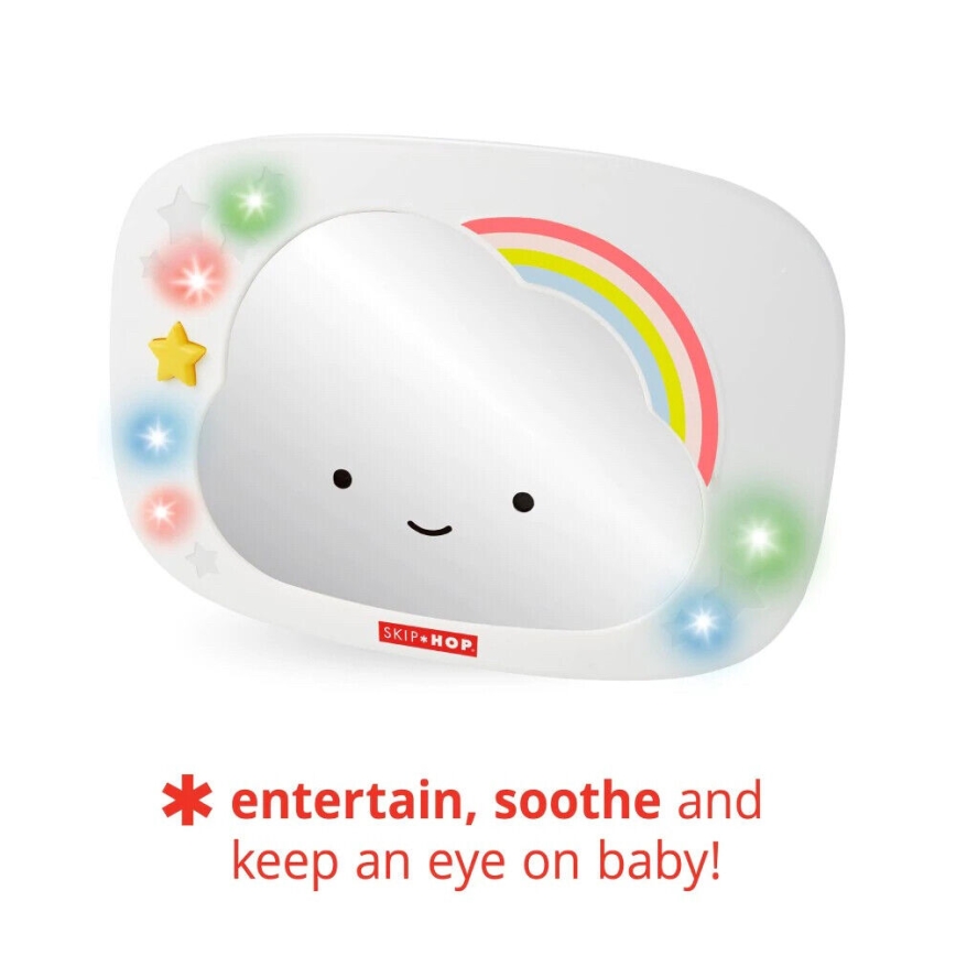 Skip Hop - Espejo retrovisor infantil para coche LINING CLOUD 3xAA