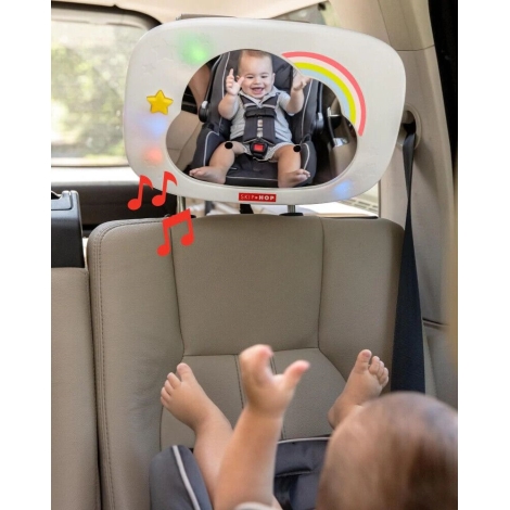 Espejo Retrovisor Para Auto Con Luz Y Control Seguridad Bebé