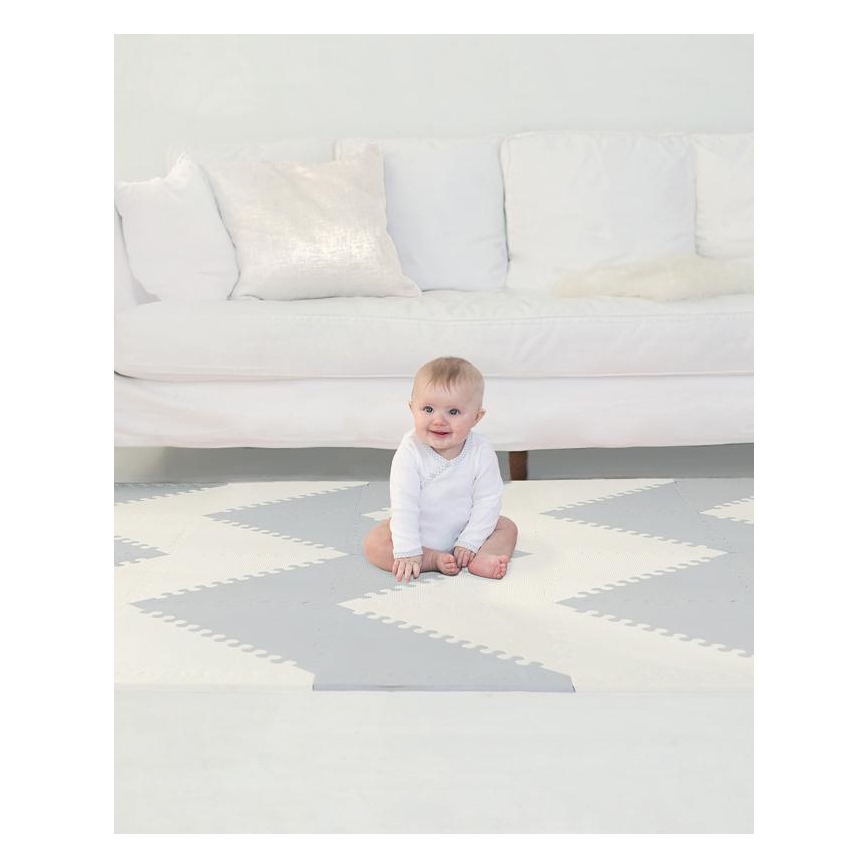 Skip Hop - Puzzle de espuma 72 piezas gris/beige