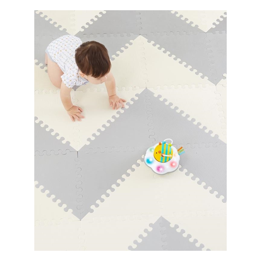 Skip Hop - Puzzle de espuma 72 piezas gris/beige