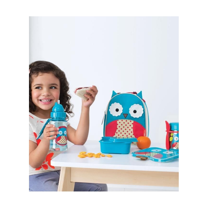 Skip Hop - Termo con cuchara/tenedor ZOO 325 ml búho