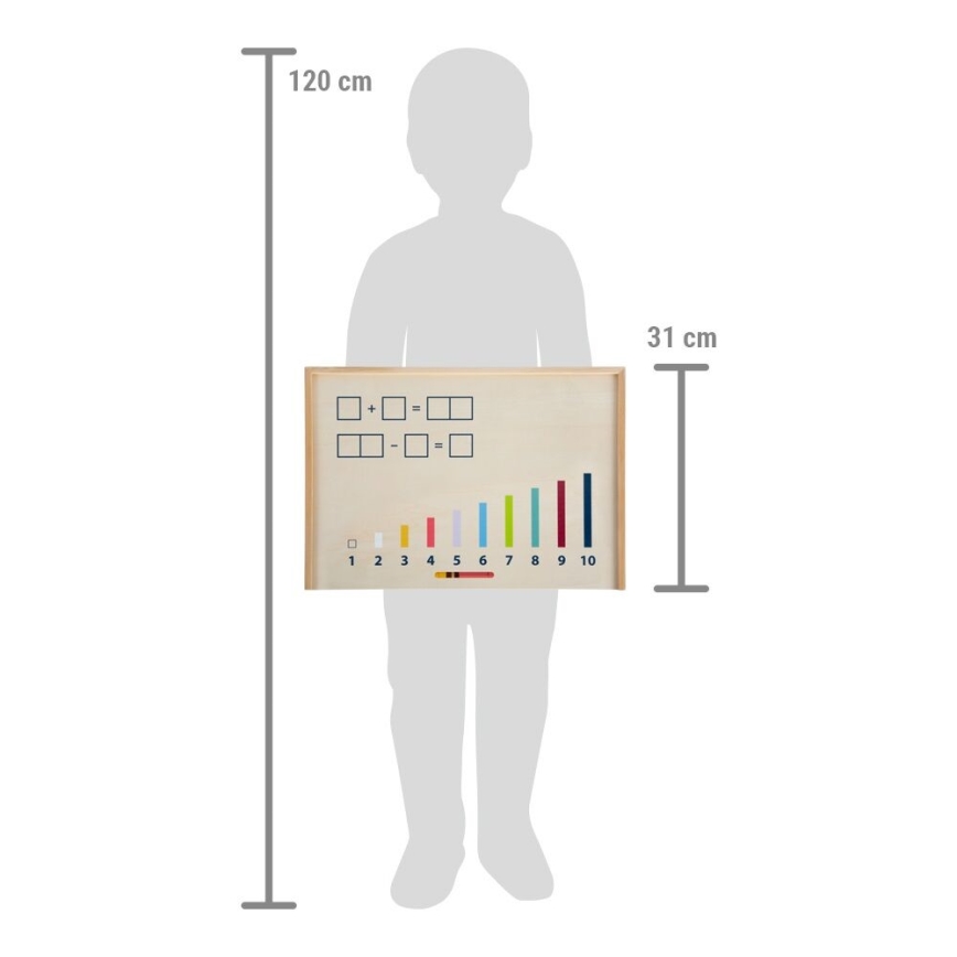 Small Foot - Contador en una caja de madera Educate