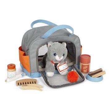 Small Foot - Gato de peluche con kit de cuidados