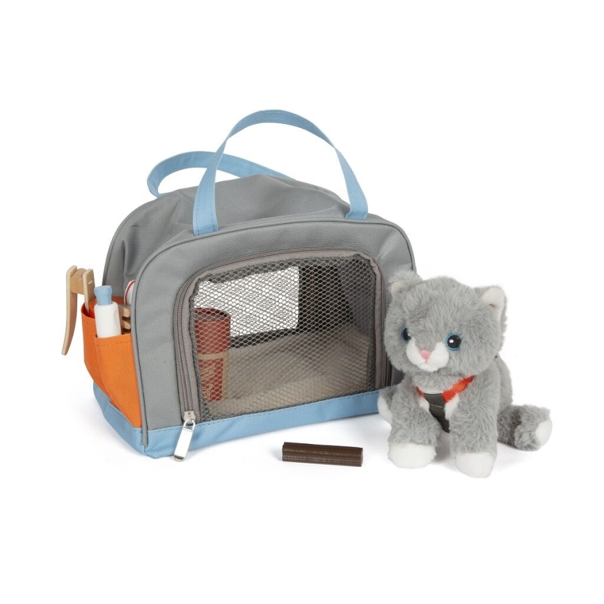 Small Foot - Gato de peluche con kit de cuidados