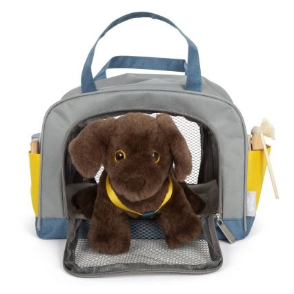 Small Foot - Perro de peluche con kit de cuidados