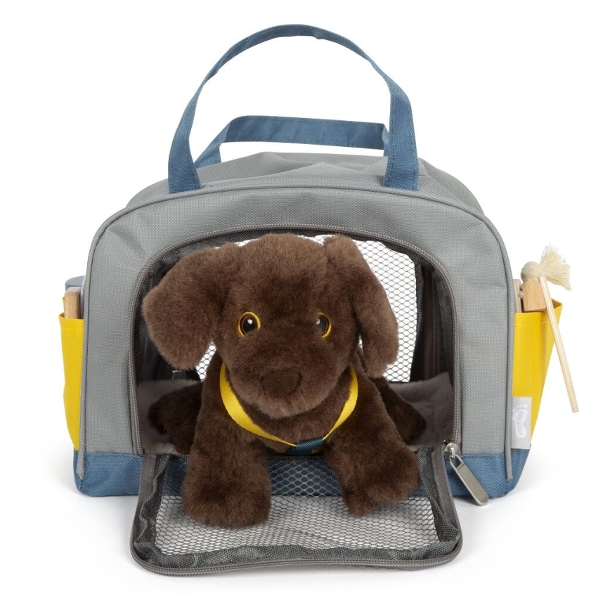 Small Foot - Perro de peluche con kit de cuidados