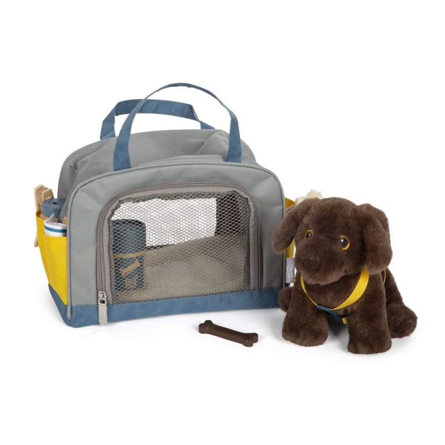 Small Foot - Perro de peluche con kit de cuidados