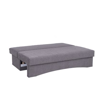 Sofá cama plegable tapizado sin reposabrazos PAUL gris