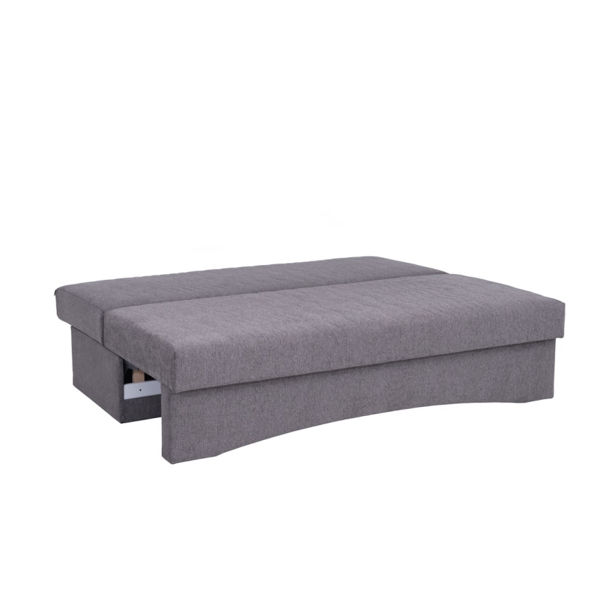 Sofá cama plegable tapizado sin reposabrazos PAUL gris