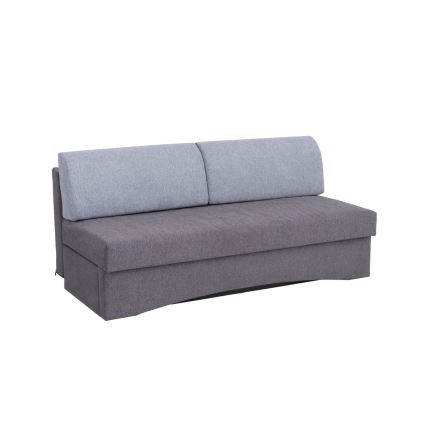 Sofá cama plegable tapizado sin reposabrazos PAUL gris