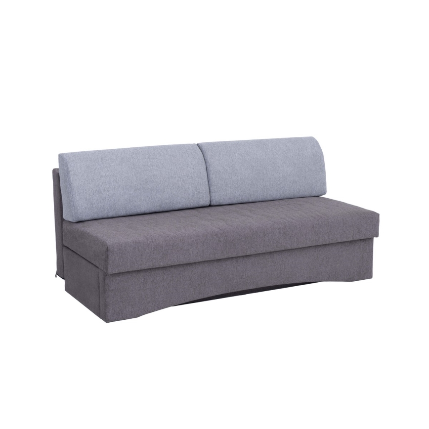 Sofá cama plegable tapizado sin reposabrazos PAUL gris