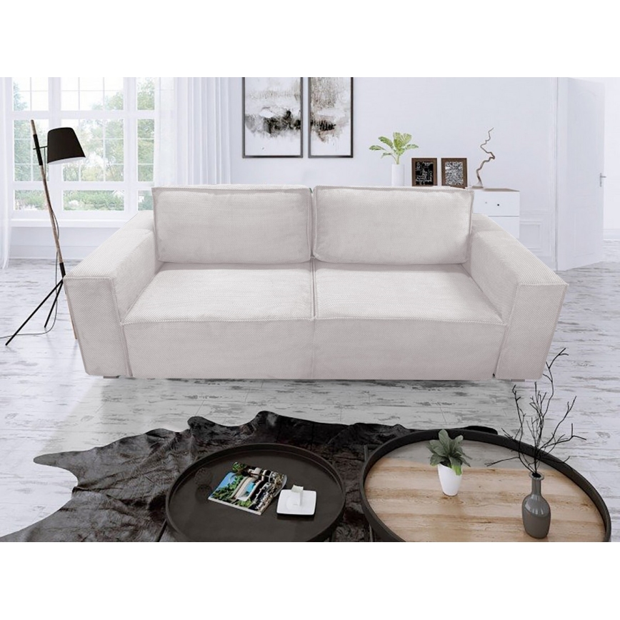 Sofá plegable con espacio de almacenamiento RONDA beige