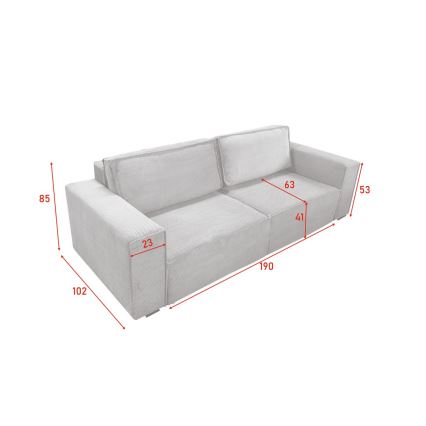 Sofá plegable con espacio de almacenamiento RONDA beige
