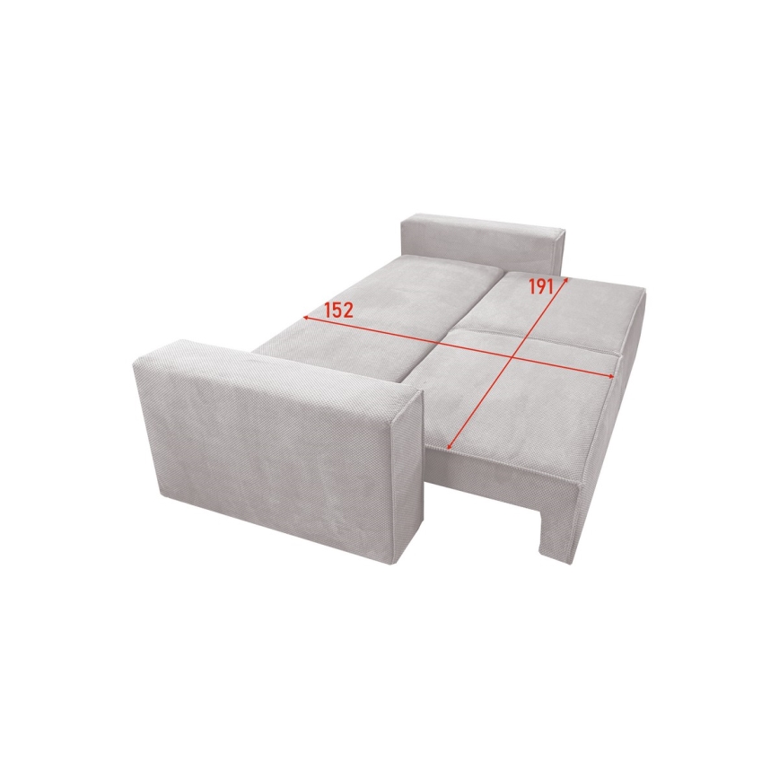 Sofá plegable con espacio de almacenamiento RONDA beige