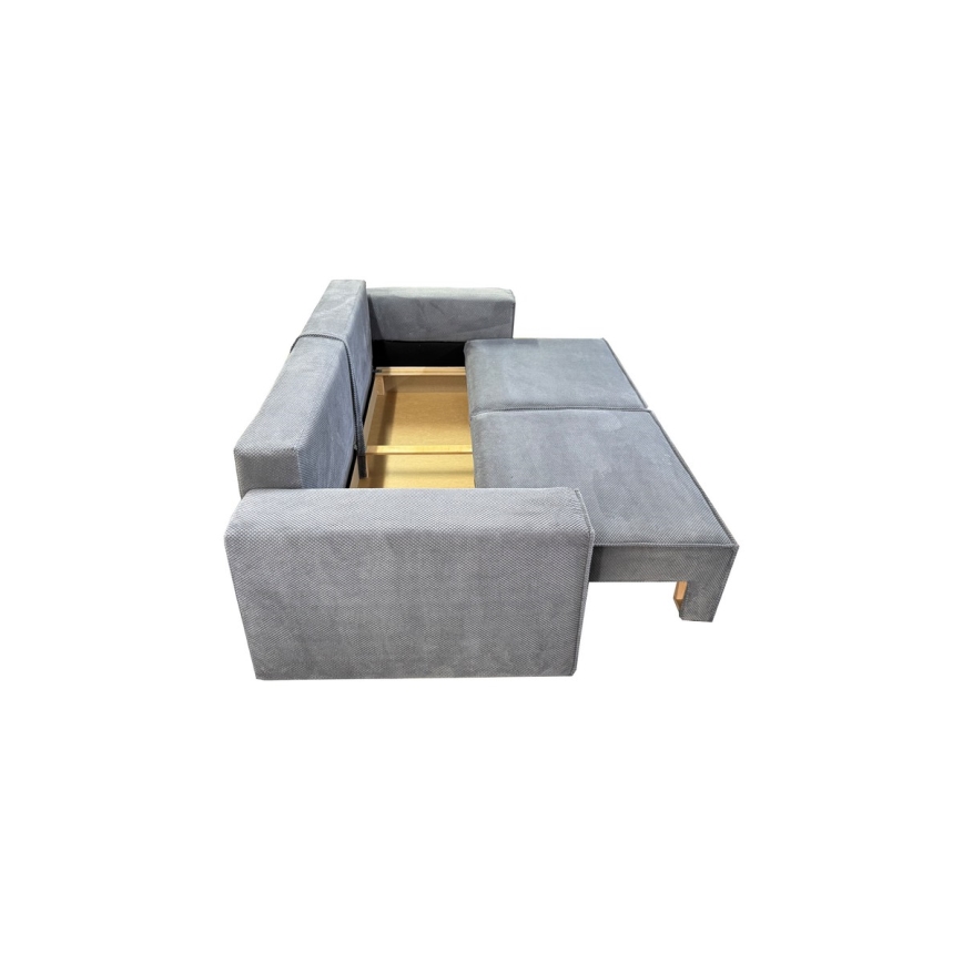 Sofá plegable con espacio de almacenamiento RONDA gris