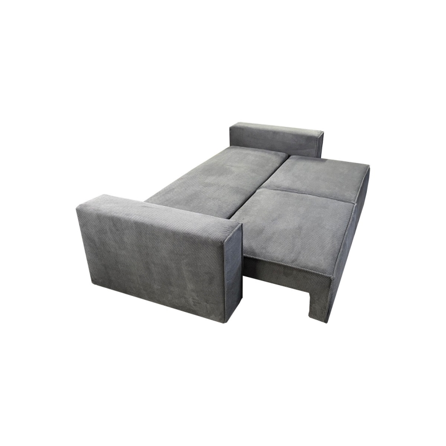 Sofá plegable con espacio de almacenamiento RONDA gris