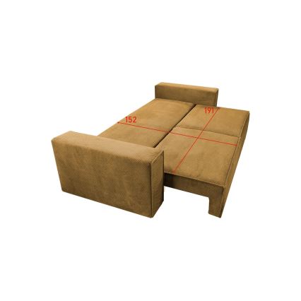 Sofá plegable con espacio de almacenamiento RONDA naranja