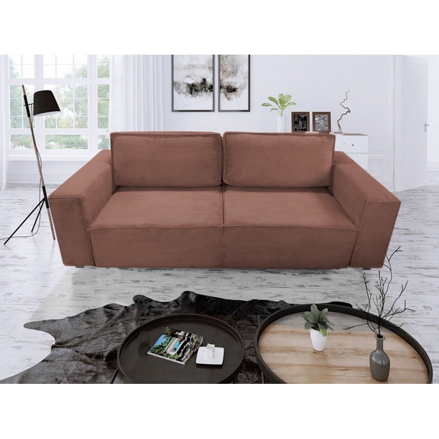 Sofá plegable con espacio de almacenamiento RONDA rojo