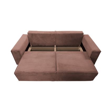 Sofá plegable con espacio de almacenamiento RONDA rojo