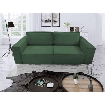 Sofá plegable con espacio de almacenamiento RONDA verde