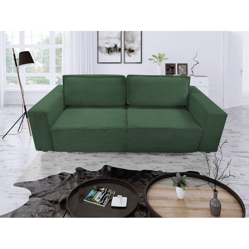 Sofá plegable con espacio de almacenamiento RONDA verde