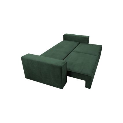 Sofá plegable con espacio de almacenamiento RONDA verde
