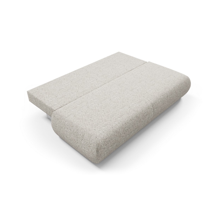 Sofá plegable de tres plazas con espacio de almacenamiento PRATO beige