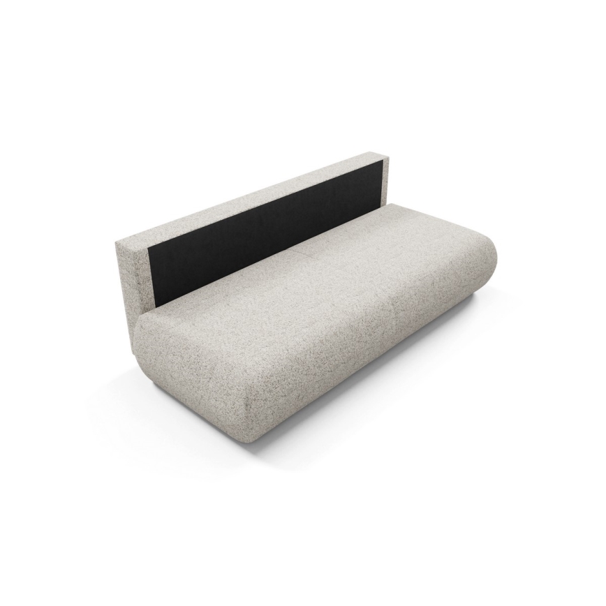 Sofá plegable de tres plazas con espacio de almacenamiento PRATO beige