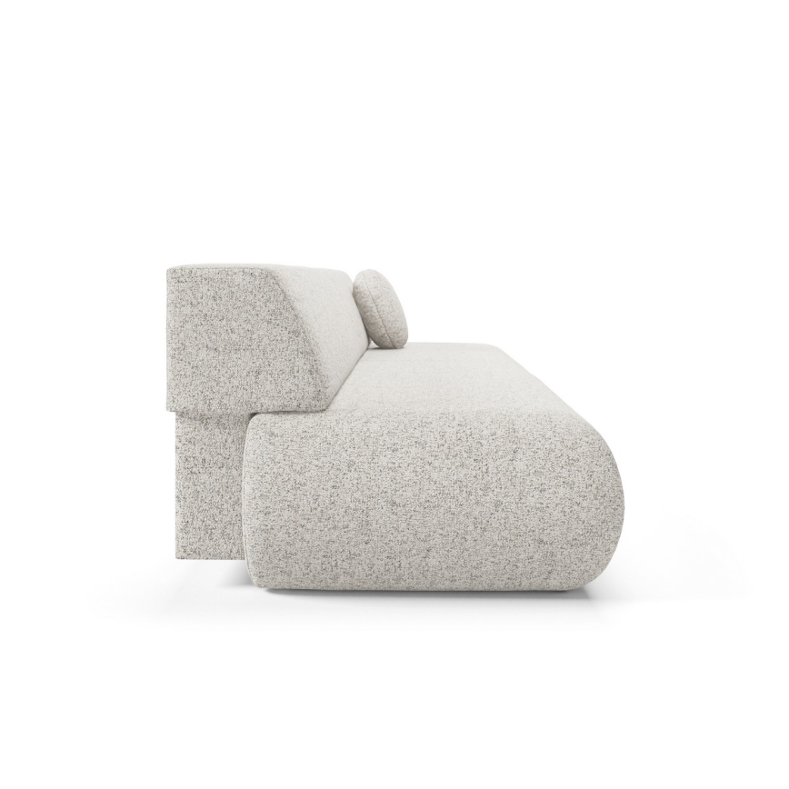 Sofá plegable de tres plazas con espacio de almacenamiento PRATO beige