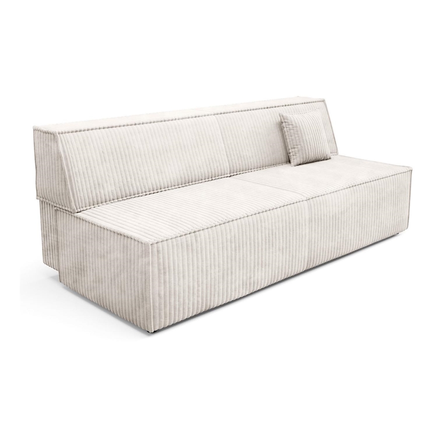 Sofá plegable de tres plazas con espacio de almacenamiento TERAMO beige