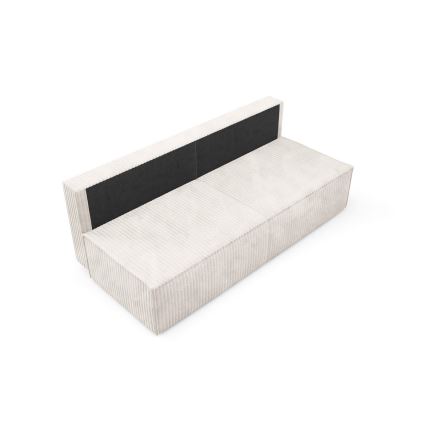 Sofá plegable de tres plazas con espacio de almacenamiento TERAMO beige