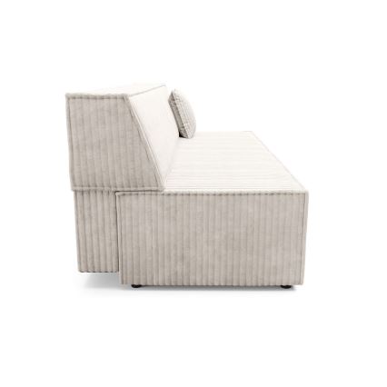 Sofá plegable de tres plazas con espacio de almacenamiento TERAMO beige