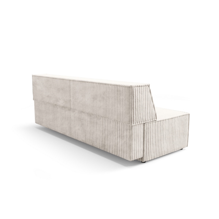 Sofá plegable de tres plazas con espacio de almacenamiento TERAMO beige