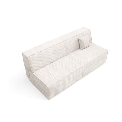 Sofá plegable de tres plazas con espacio de almacenamiento TERAMO beige