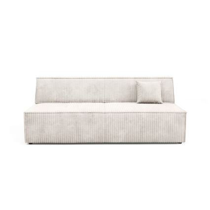 Sofá plegable de tres plazas con espacio de almacenamiento TERAMO beige