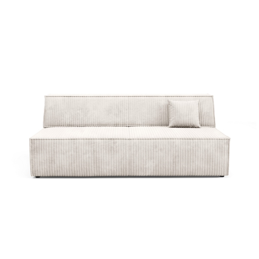 Sofá plegable de tres plazas con espacio de almacenamiento TERAMO beige